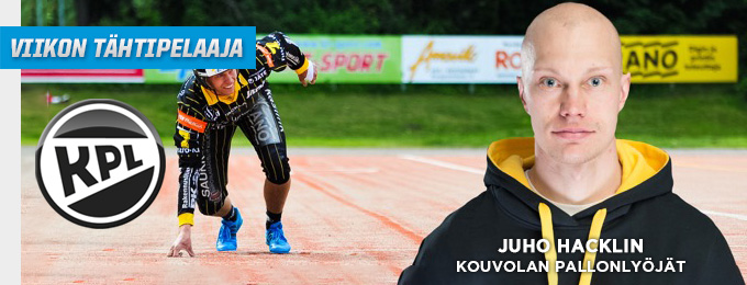Tähtipelaaja: Juho Hacklin, Kouvolan Pallonlyöjät